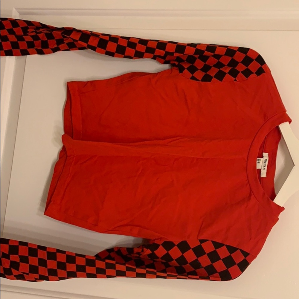 Red Checkered Crop Top